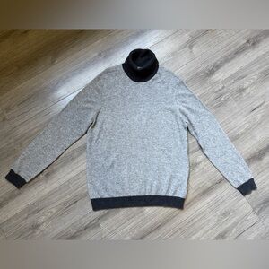 Tasso Elba 100% CASHMERE Men’s Gray Turtleneck Sweater SZ XL Luxury Preppy
